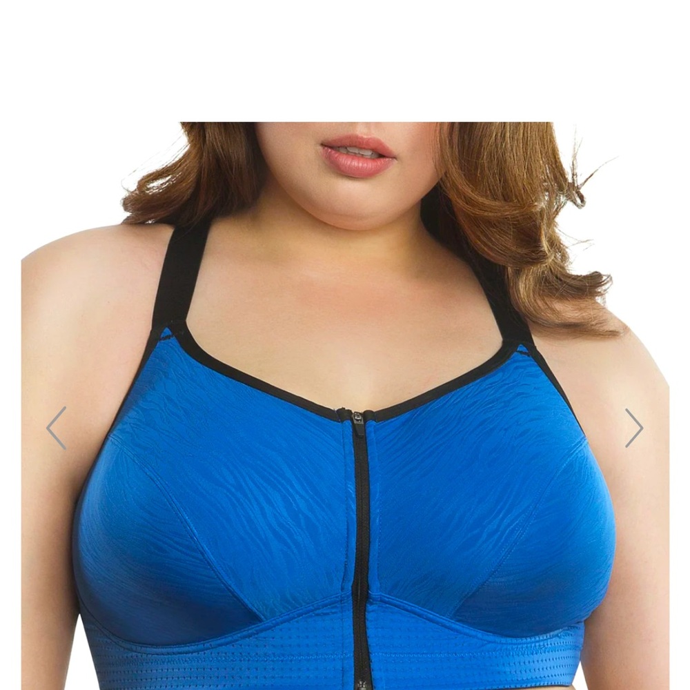 PARFAIT Wave Wire-Free Front Closure Sports Bra- NAUTICAL BLUE - Size 34E